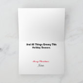 Hippie Group Groovy Christmas Card Karte (Innenseite)