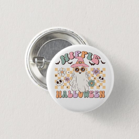 Hippie Halloween Button (Vorne & Hinten)