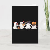 Hippie Halloween Cute Ghost Boo Spooky Season Pump Karte (Vorderseite)