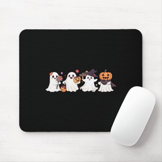 Hippie Halloween Cute Ghost Boo Spooky Season Pump Mousepad (Mit Mouse)