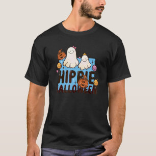 Hippie Halloween Geist Jack O Laterne Kinder Strei T-Shirt