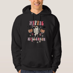 Hippie Halloween Ghost 60er 70er Costume Groovy Sp Hoodie