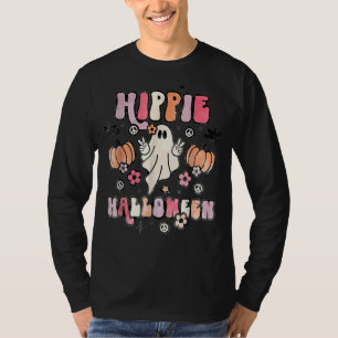 Hippie Halloween Ghost 60er 70er Costume Groovy Sp T-Shirt