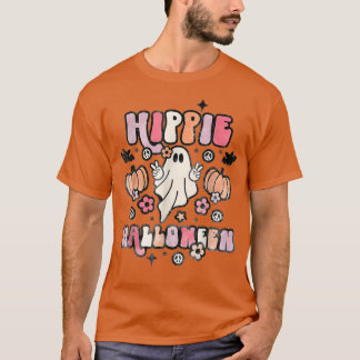 Hippie Halloween Ghost 60s 70s Costume Groovy Spoo T-Shirt