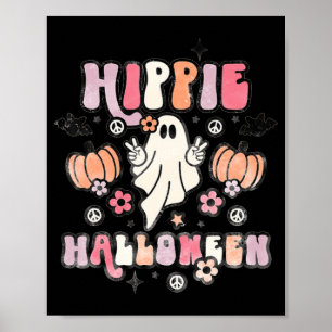 Hippie Halloween Ghost s Kostüm Groovy Spooky S Poster