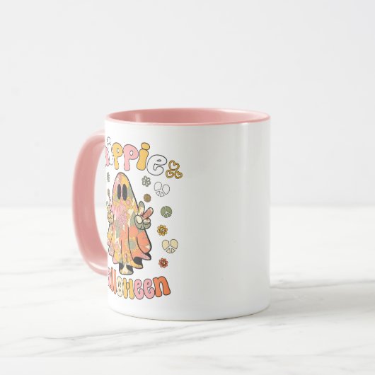 HIPPIE HALLOWEEN GHOST TASSE (Vorderseite Links)