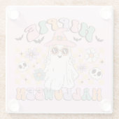 Hippie Halloween Glasuntersetzer (Rückseite)