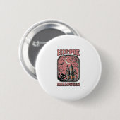 Hippie Halloween Katze Spukhaus Vintage Design_ Button (Vorne & Hinten)