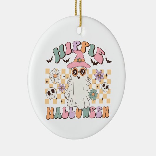Hippie Halloween Keramik Ornament (Rechts)