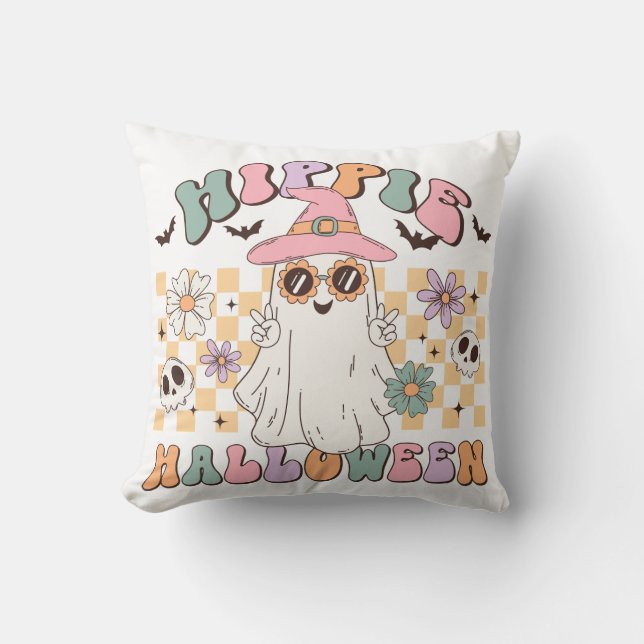 Hippie Halloween Kissen (Vorderseite)