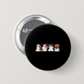 Hippie Halloween Niedlich Ghost Boo Spooky Saisonp Button (Vorne & Hinten)