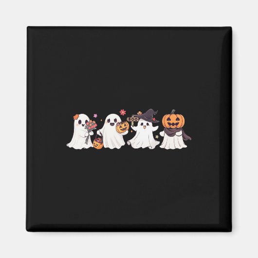 Hippie Halloween Niedlich Ghost Boo Spooky Saisonp Magnet (Vorne)