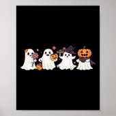 Hippie Halloween Niedlich Ghost Boo Spooky Saisonp Poster (Vorne)