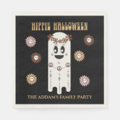 Hippie Halloween Niedlich Ghost Serviette (Vorderseite)