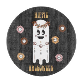 Hippie Halloween Niedlich Ghost und Skull Blume Schneidebrett