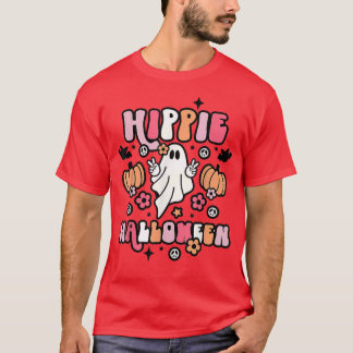 Hippie Halloween Niedlich Spooky Ghost Pumpkin 458 T-Shirt