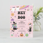 Hippie Halloween-Party Einladung (Stehend Vorderseite)