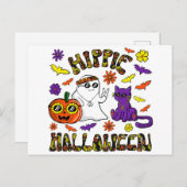 Hippie Halloween Postcard Feiertagspostkarte (Vorne/Hinten)