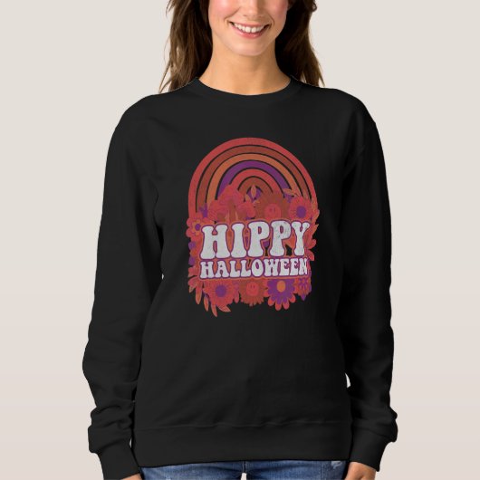 Hippie-Halloween-Regenbogen Sweatshirt (Vorderseite)