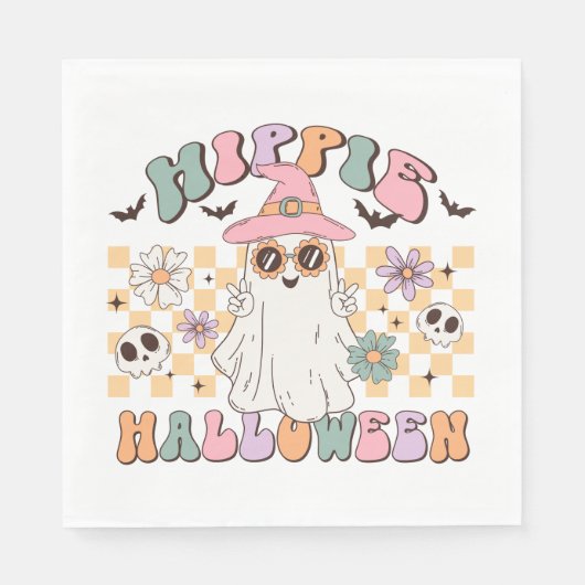 Hippie Halloween Serviette (Vorderseite)