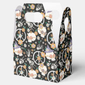 Hippie Halloween Skulls und Blume Muster Geschenkschachtel (Geöffnet)