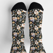 Hippie Halloween Skulls und Blume Muster Socken (Oben)
