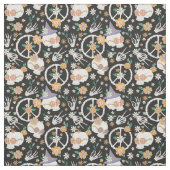 Hippie Halloween Skulls und Blume Muster Stoff (Muster)