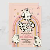 Hippie Halloween Spooky Vibes Geburtstag Einladung (Vorne/Hinten)