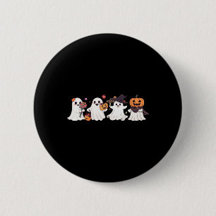 Hippie Halloween Süßer Geist Boo Gruselige Saison Button
