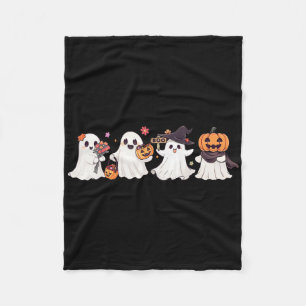 Hippie Halloween Süßer Geist Boo Gruselige Saison Fleecedecke