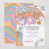Hippie Halloween Thank You Card Einladung (Vorne/Hinten)