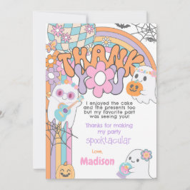 Hippie Halloween Thank You Card Einladung