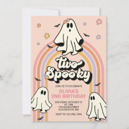 Hippie Halloween Zwei Spooky Geburtstag Einladung