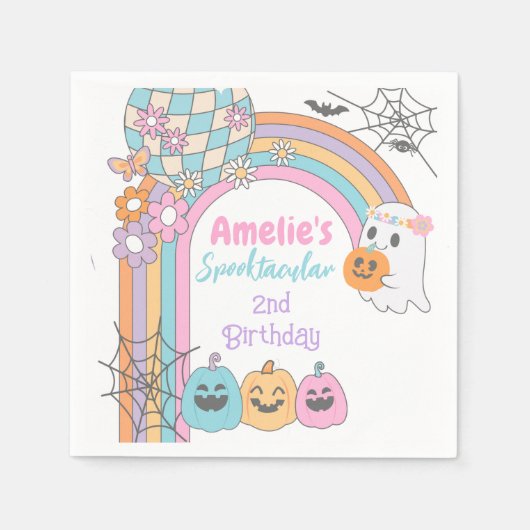 Hippie Hallowen Serviette (Vorderseite)