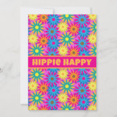 Hippie Happy 1960s Retro Theme Blume Power Party Einladung (Vorderseite)
