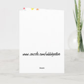 Hippie Happy Birthday Card Lila Karte (Rückseite)