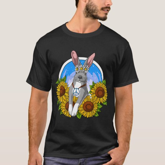 Hippie-Hase T-Shirt (Vorderseite)