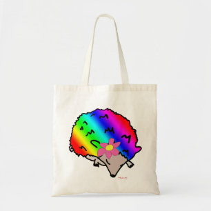 Hippie Hedgehog Rainbow Canvas Shopper Bag Tragetasche