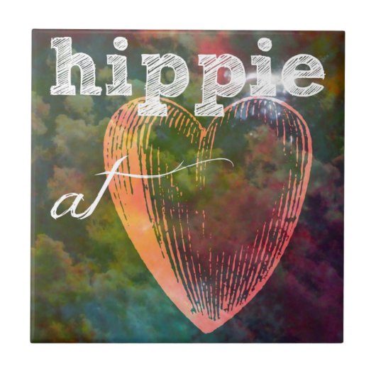 Hippie-Herz Fliese (Vorderseite)