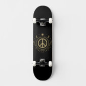 Hippie Hexen Friedenszeichen Mystisch Skateboard (Vorderseite)