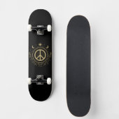 Hippie Hexen Friedenszeichen Mystisch Skateboard (Vorderseite)