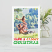 Hippie Holiday Foto Haben Sie eine Groovy Weihnach (Stehend Vorderseite)