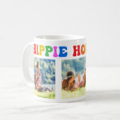 Hippie Holidays Custom Retro 70er Foto farbenfroh Kaffeetasse (Vorderseite Links)