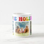 Hippie Holidays Custom Retro 70er Foto farbenfroh Kaffeetasse (Mittel)