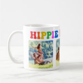 Hippie Holidays Custom Retro 70er Foto farbenfroh Kaffeetasse (Links)