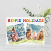 Hippie Holidays Foto Farbenfrohe Rainbow Retro Car (Stehend Vorderseite)