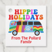 Hippie Holidays Niedlich Retro 70er Van Custom Gif Geschenkanhänger (Vorderseite)