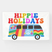 Hippie Holidays Niedlich Retro 70er Van Holiday Banner (Horizontal)