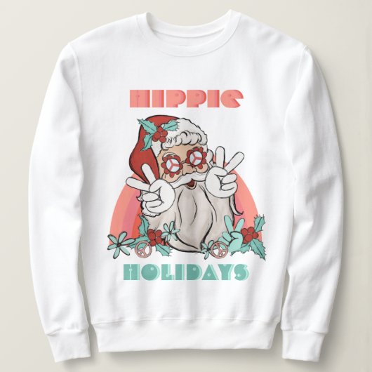 Hippie Holidays Weihnachten Sweatshirt (Design vorne)