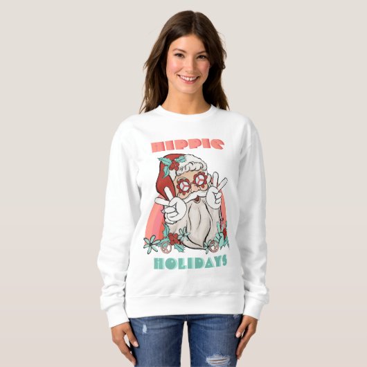 Hippie Holidays Weihnachten Sweatshirt (Vorne ganz)